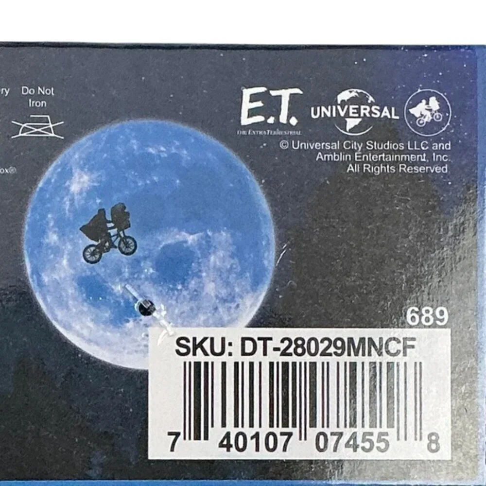 E.T. Crew Socks Mens Novelty Funny Print Black by Odd Sox Unisex OS Shoe 6-12